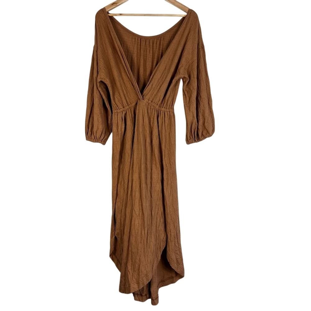 Free People Camel Open-Back Midi Dress - Picture 4 of 7